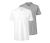 2 T-Shirts mit V-Ausschnitt, grau-weiß