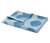 Hellblau mit blauem Muschel-Alloverprint