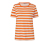 orange-naturweiß gestreift