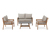 Lounge-Set mit Textilgeflecht