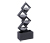 Dobar Gartenbrunnen mit 4 Schalen und LEDs
