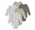 2x weiß mit Beeren-Alloverprint, 1x mintgrün, 1x khaki, 1x beige