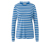Gestreiftes Langarmshirt - Azurblau-weiß gestreift