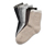 Cremefarben meliert, braun meliert, hellgrau meliert, grau meliert, dunkelgrau meliert