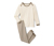 Beige mit hellbraun melierten Streifen