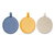 3 wiederverwendbare XL-Abschminkpads, blau, gelb und braun