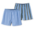 2 Web-Boxershorts, gestreift