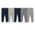 2x dunkelblau, 1x grau meliert, 1x dunkelblau gestreift, 1x grau meliert gestreift