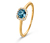 585 Gold Ring Topas London Blue
