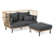 Lounge Sofa mit Fußhocker