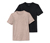 1x beige meliert, 1x schwarz
