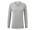 Pullover mit V-Ausschnitt, grau - Grau meliert