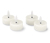 4 LED-Echtwachs-Teelichter, cremeweiß - cremeweiß