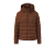 Steppjacke mit Kapuze, cognac