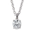 925 Silber Kette Solitär