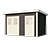 Karibu Gartenhaus mit 2 separaten Räumen »Tansila 3«, terragrau, 28 mm