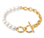 Armband halb Perle