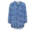 Bedruckte Tunika-Bluse, blau - Weiß mit blauem Alloverprint