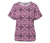 Bedrucktes Blusenshirt, berry - Weiß mit berryfarbenem Alloverprint