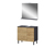 Waschbeckenunterschrank »Salinas«, klein mit Spiegel, graphit/eiche