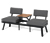 2-in-1-Sofa-Liege mit hochklappbarem Mitteltisch