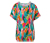 Überschnittenes Blusenshirt, Alloverprint