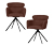 Woood Stühle »Fenne«, 2er-Set, chestnut