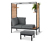 ScanCom Outdoor-Lounge mit Fußhocker, anthrazit - Anthrazit