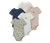 1x weiß mit Beeren-Print, 1x mint mit Beeren-Alloverprint, 1x beige mit Beeren-Print, 1x weiß mit Karo-Alloverprint, 1x mittelblau