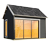 Weka Designhaus mit Schlafboden »M445A«, 44 mm Wandstärke