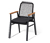 Dining-Stuhl mit Teak-Armlehnen und Textilgeflecht