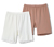 2 Radler-Shorts, beige und weiß