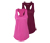 2 Funktionstops, pink und beere - pink und beere