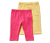 2 Kleinkind-Leggings, pink/gelb