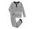 Kinder-Pyjama, schwarz-weiß gestreift