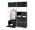 Systemschrank Metall »CN3«, schwarz - Matt schwarz
