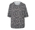 Schwarz mit weißem Blumen-Alloverprint