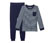 Blau gestreift