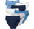1x blau, 1x grau meliert, 1x blau-weiß gestreift, 2x weiß, 2x dunkelblau