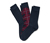 3 Paar Socken, karo/navy - 2x dunkelblau, 1x blau-bordeaux-creme kariert