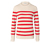 Gestreifter Feinstrickpullover, rot