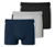3 SCHIESSER Shorts, grau meliert/schwarz/dunkelblau