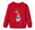 Kinder-Sweatshirt mit angerauter Innenseite, rot