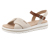 Tom Tailor Sandale, Textil/PU offwhite