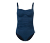 Figurformender Badeanzug mit recyceltem Material, blau - Blau