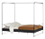Woood Bett »Bunk« 160 x 200 cm, schwarz