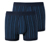 2 SCHIESSER Shorts in Feinripp, blau