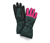 Kinder-Ski-und-Winterhandschuhe, pink - Pink-dunkelgrünes Colorblocking-Design
