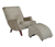 Sessel »Borano« mit Hocker, greige