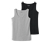 2 Tops, schwarz/grau meliert - schwarz/grau meliert